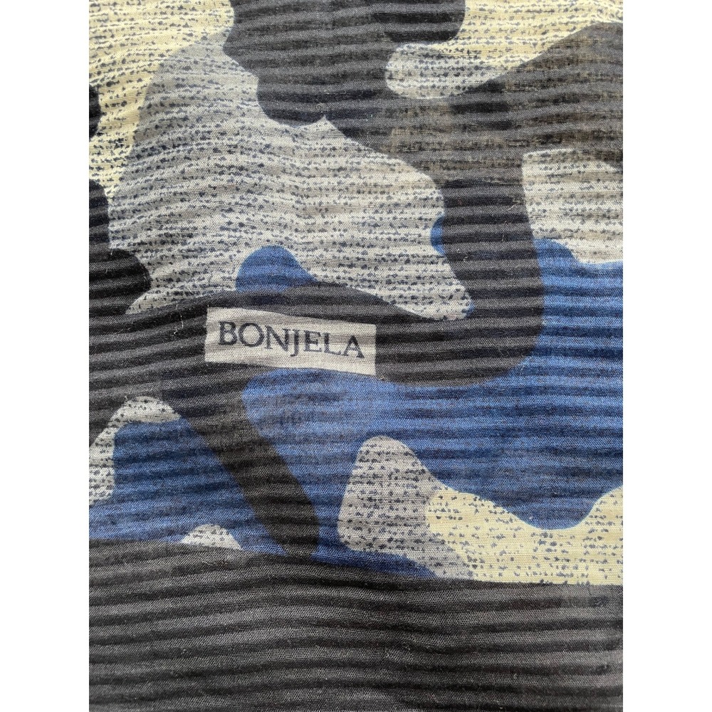Blue Camo Sheer Scarf Lightweight Shawl Gorpcore Streetwear Statement Fall Wrap - Picture 6 of 8